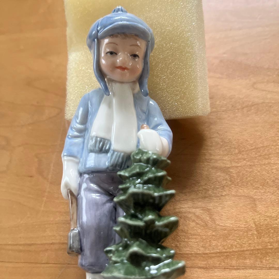 【希少・美品】ロイヤルコペンハーゲン　子供 クリスマス　陶器 置物