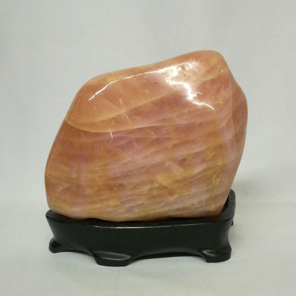 天然石　原石　置物　台座付