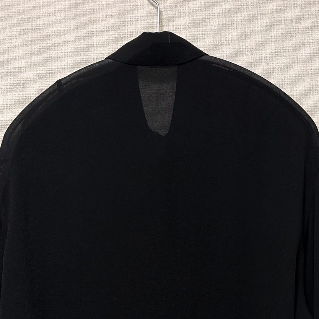 美品 muse de deuxieme classe トリアセシフォンシャツ 黒