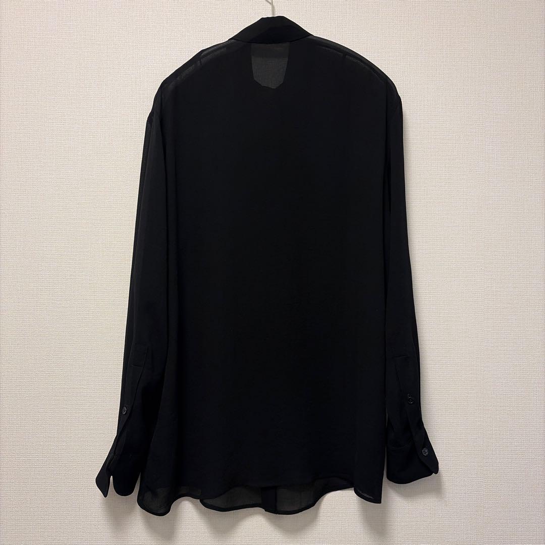 美品 muse de deuxieme classe トリアセシフォンシャツ 黒