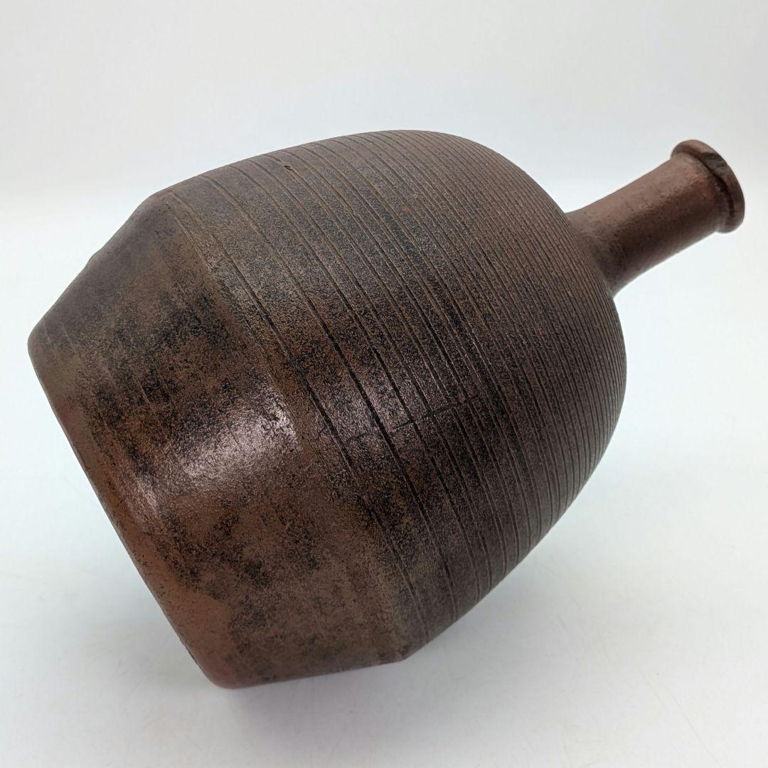 江戸末期 古備前 徳利 平八郎（木村泰武）の作 とっくり 花生 花瓶 備前焼