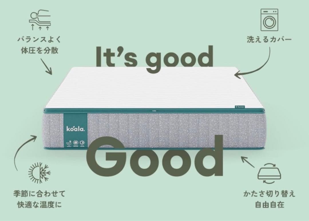【美品 東京 神奈川限定】コアラマットレス Plus ダブルサイズ 2024年製