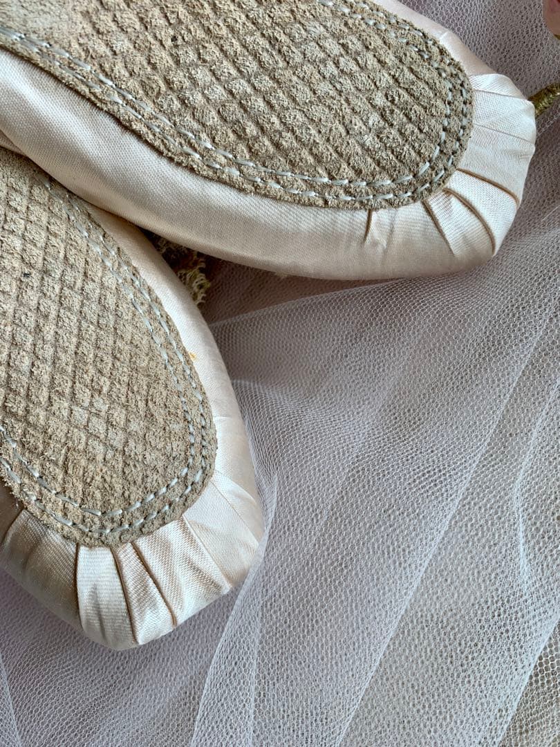 ドイツビンテージトゥシューズ※フランスアンティークシルクリボンロココ＆チュチュ