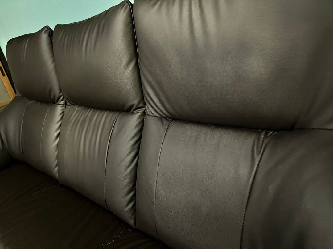 ニトリ Nシールド コウテイ3 3人掛けソファ ダークブラウン ブラック