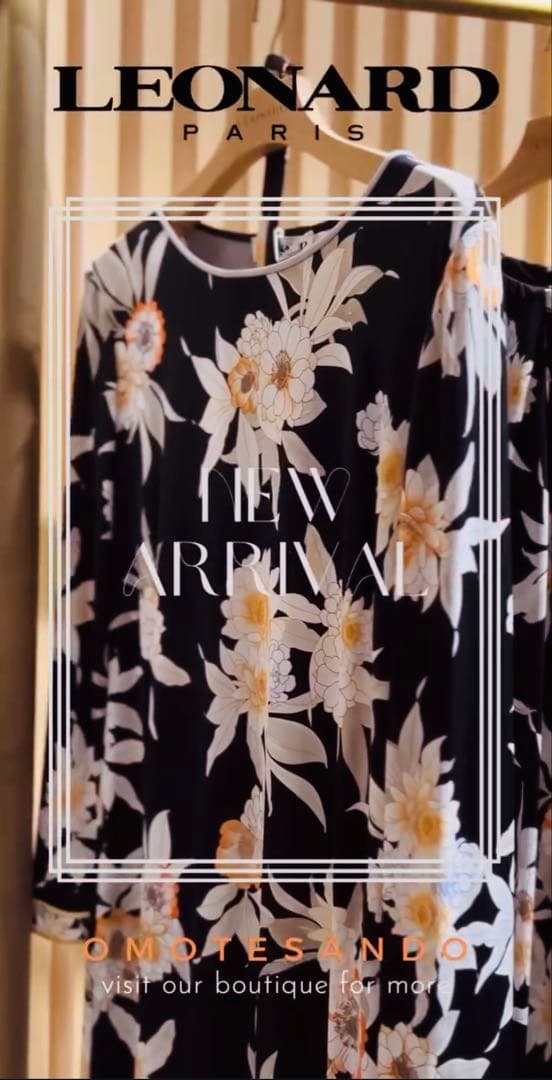 ★未使用級★タグ付★2024/LEONARD ★インポートワンピース　42 黒