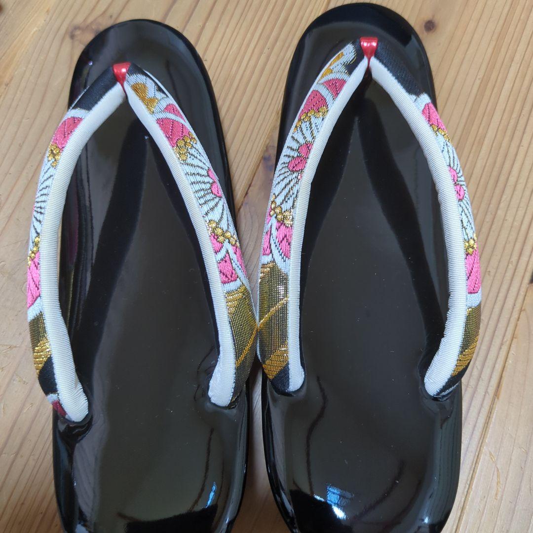 ✿大判花柄✿　成人式 草履 バッグ フェザーショール セット