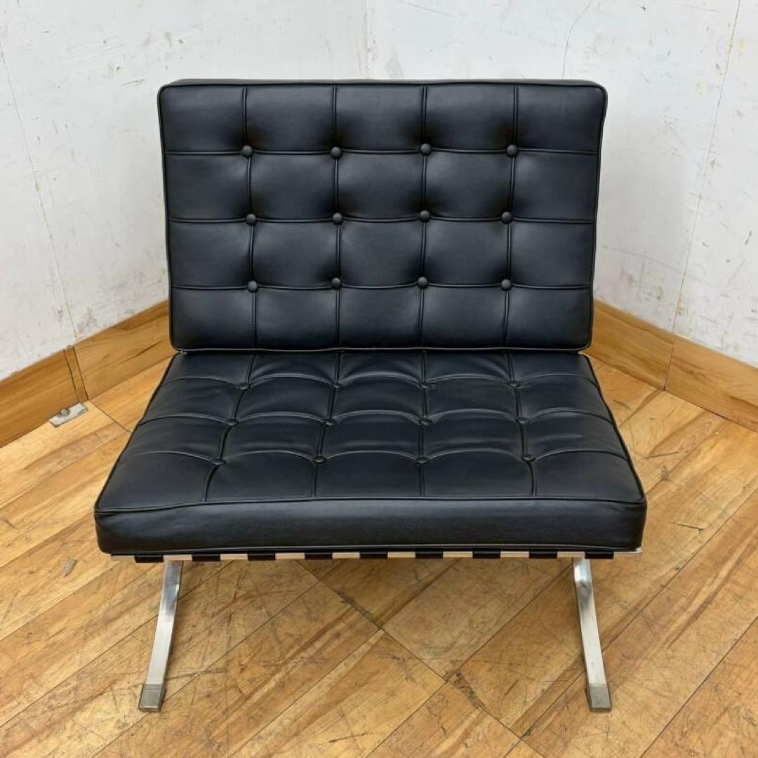 美品Barcelona Chairバルセロナチェアリプロダクト品　1人掛けソファ