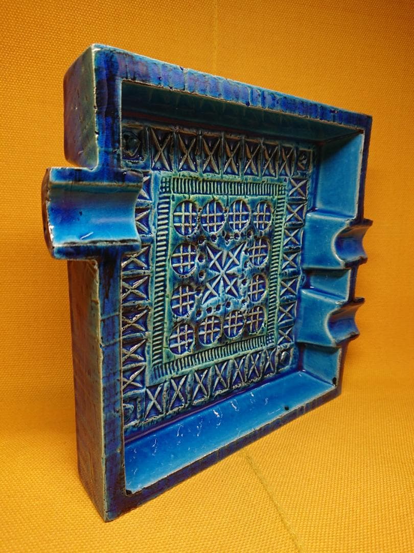 【美品】小物入れ　陶器　イタリア製　置物　インテリア　工芸品　美術品　A3364