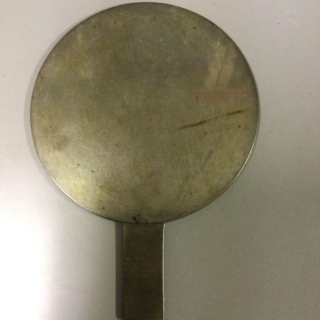 銅製手鏡、江戸初期、アンティーク