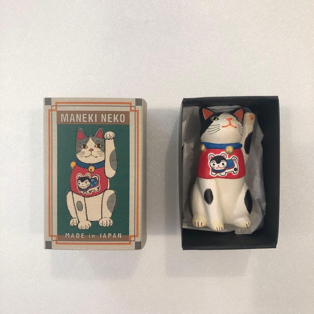 【新品】天野千恵美 招き猫 CATBOX 海猫堂 置物 犬張子 H7cm