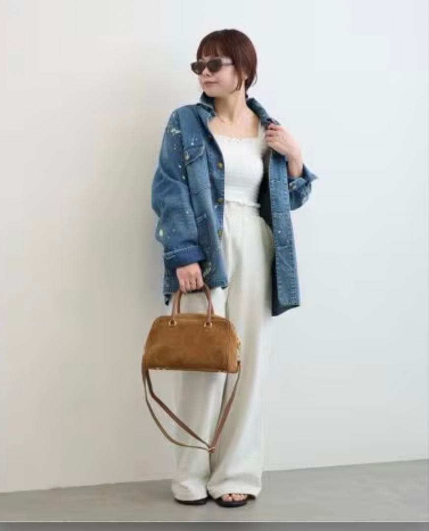 AULENTTI オウレンティ スエードボストンバッグ　スピックアンドスパン