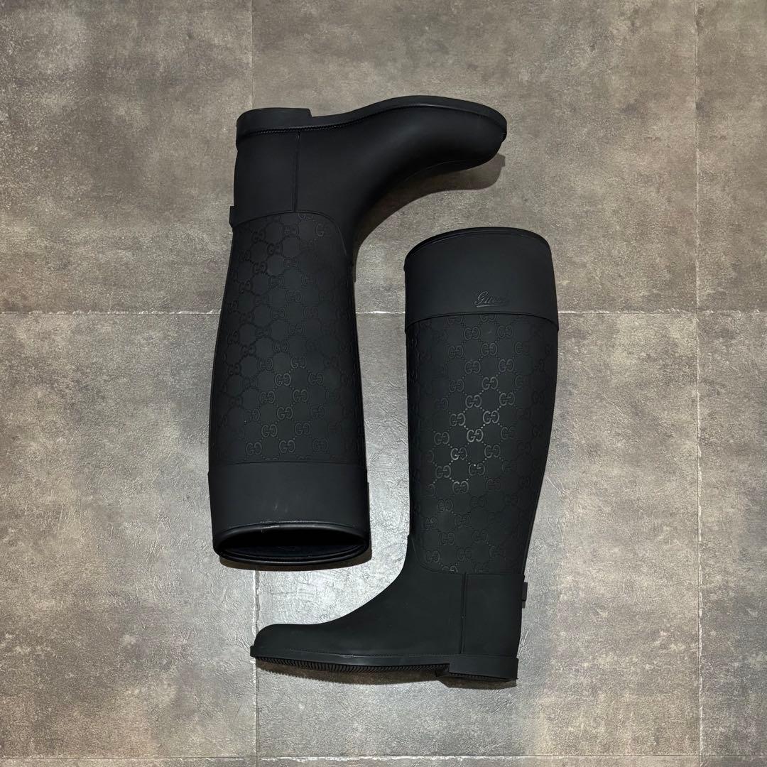 【美品！】GUCCI レインブーツ 長靴 24cm