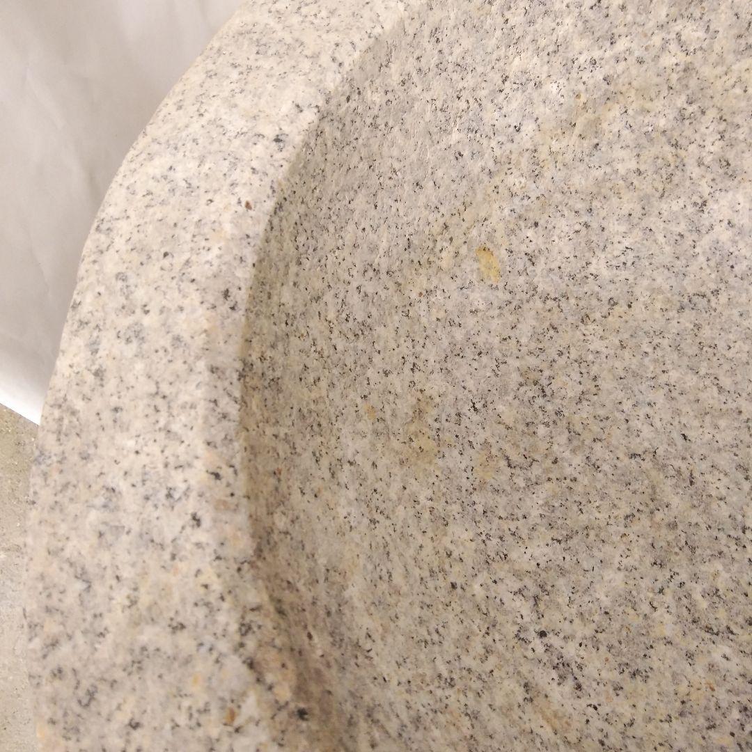 餅つき 石臼 御影石 鉢形 餅臼 二升用 本格派タイプの餅つき石臼