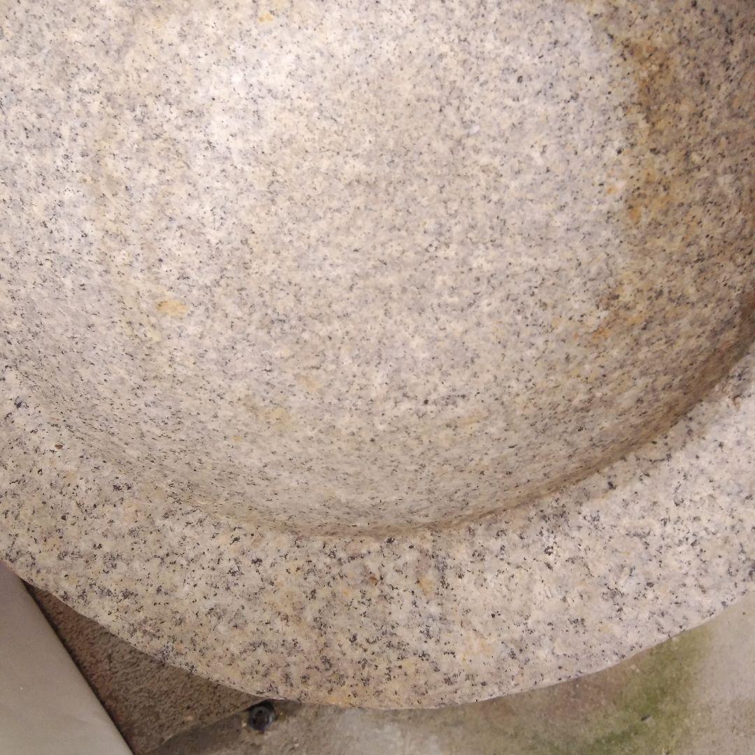 餅つき 石臼 御影石 鉢形 餅臼 二升用 本格派タイプの餅つき石臼