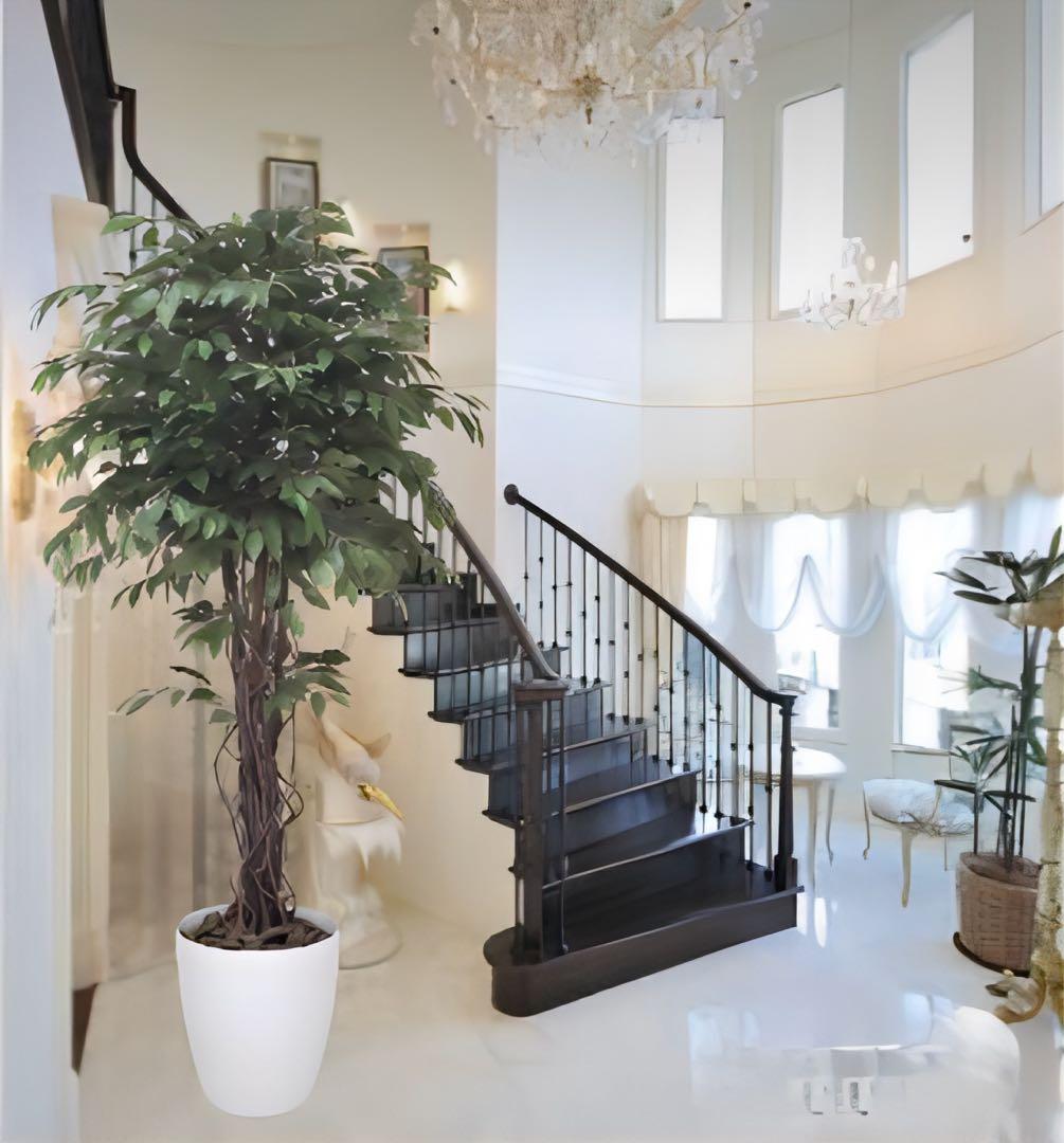 光触媒　人工観葉植物　フェイクグリーン　ベンジャミンリアナ1.8