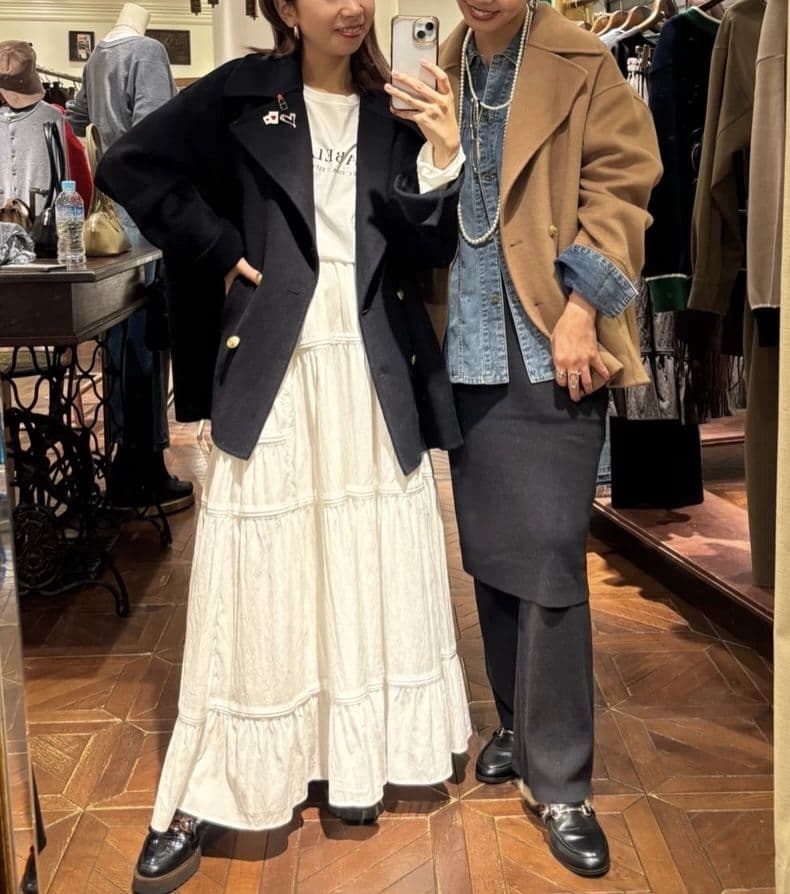 ラスト1点【LOUNGEDRESS】ミドルリバーコート　ネイビー