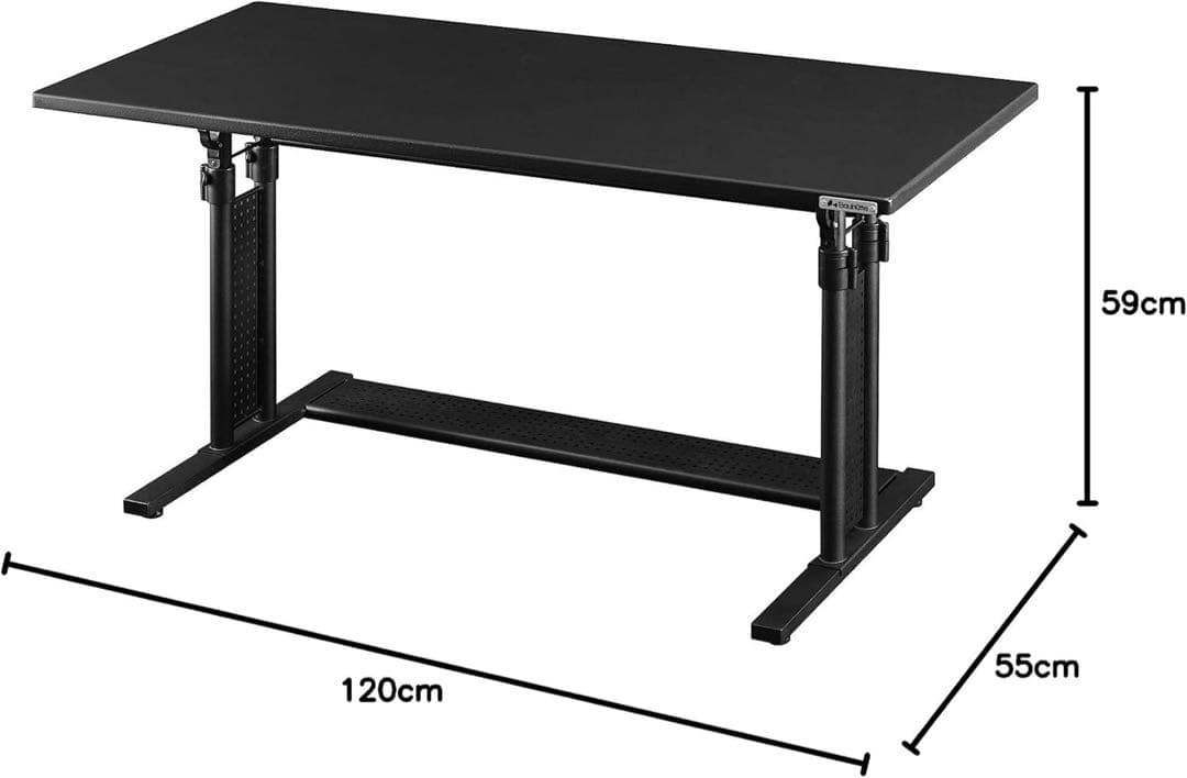 Bauhutte 昇降式ゲーミングデスク BHD-1200M シンプルデザイン
