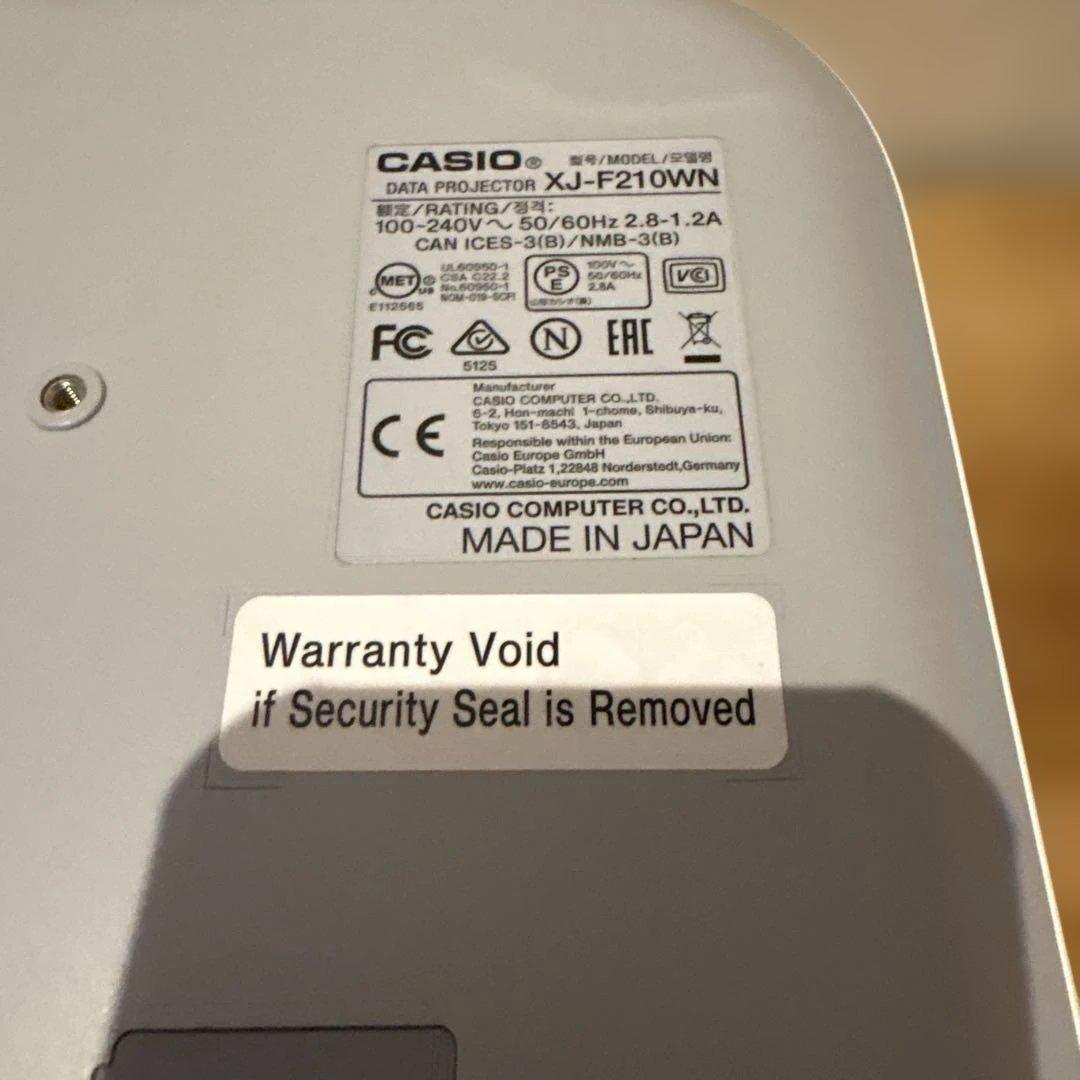 CASIO プロジェクターXJ-F210WN