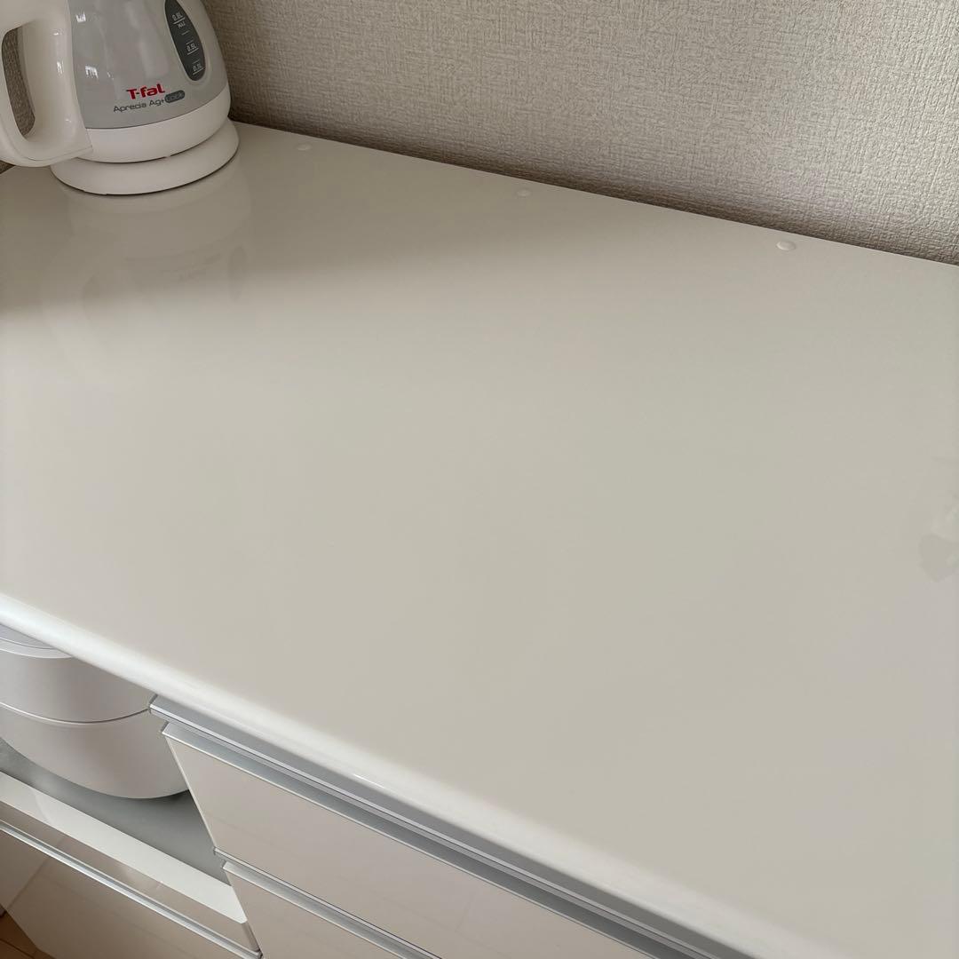 鏡面ホワイト　キッチンカウンター 25日の発送で2000円引き