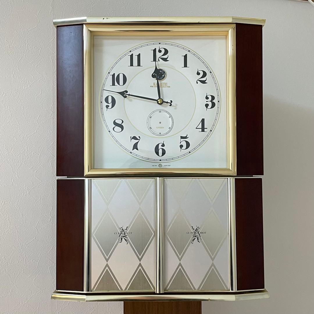 カ*ズ様 完動品 シチズン KARAKURI からくり時計 掛け時計