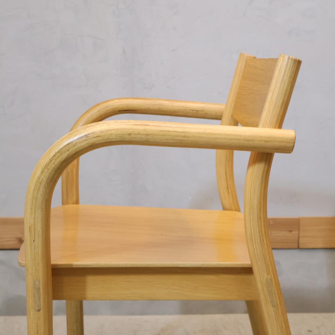 MUJI 無印良品 リアルファニチャー オーク材 ダイニングアームチェア 2脚