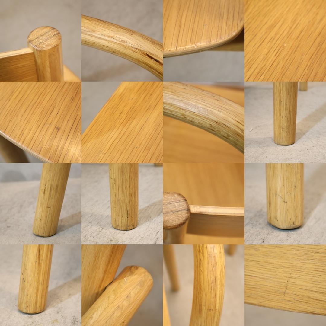 MUJI 無印良品 リアルファニチャー オーク材 ダイニングアームチェア 2脚