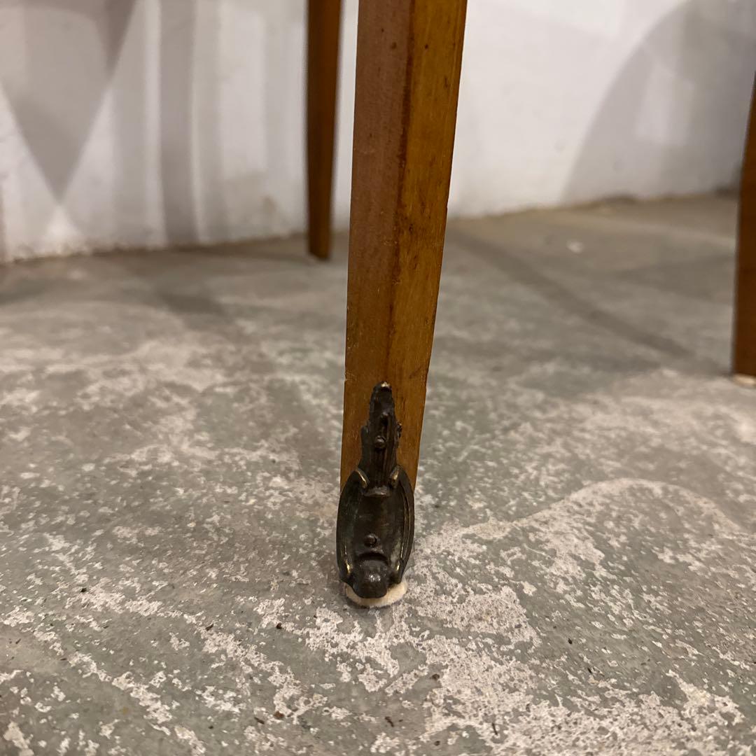 ヴィンテージ　木製サイドテーブル　引き出し／棚付き