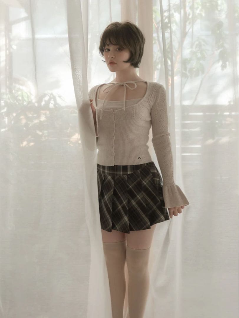 トップス andmary Raelynn knit tops / beige