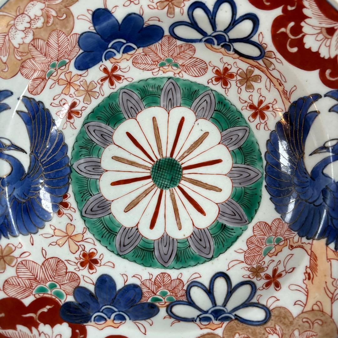 111 セール　扇　色絵　金彩　皿　鶴　桜　伊万里　有田　九谷　鍋島