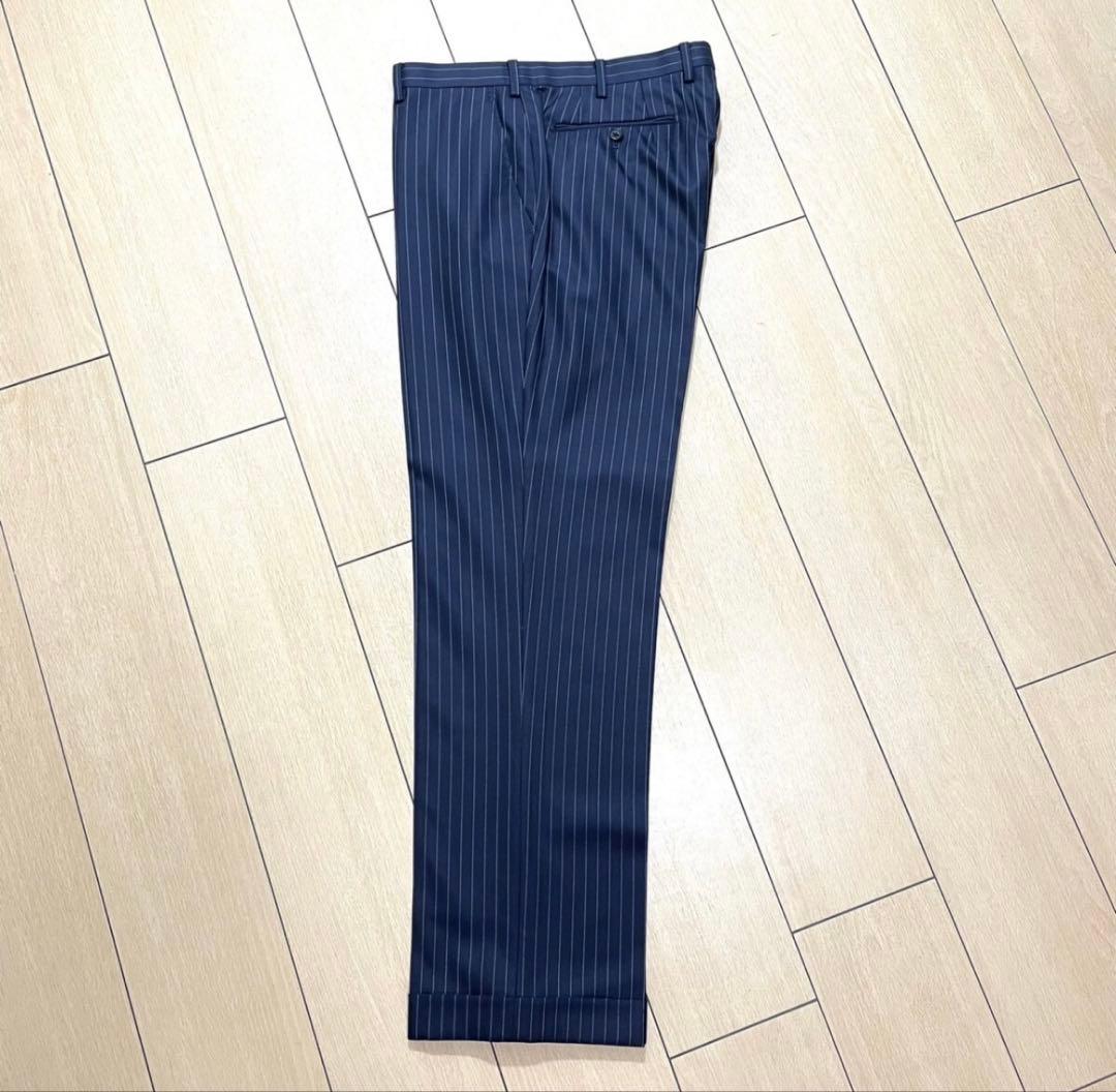 極美品　バーバリー　ネイビー ストライプ スーツ