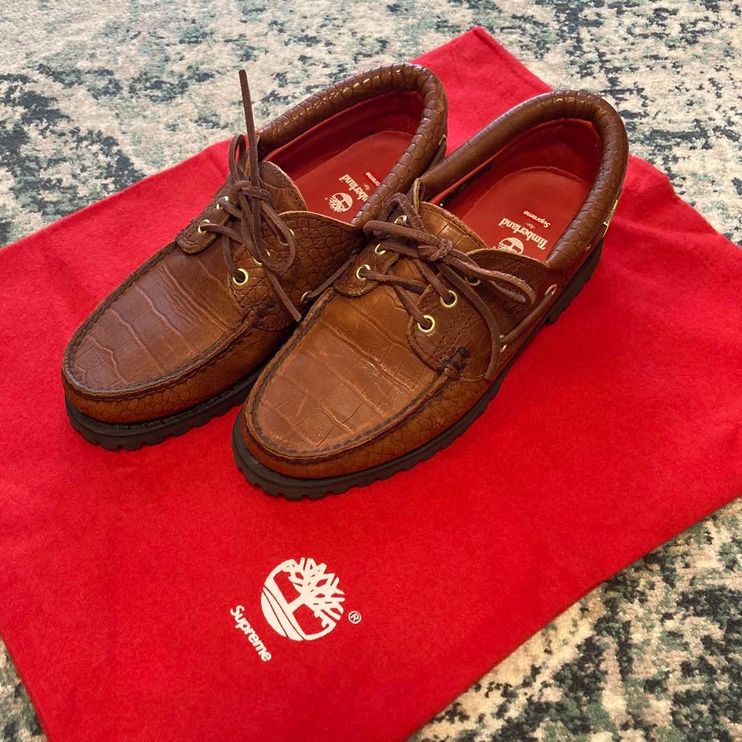 靴 Supreme Timberland 3-Eye Classic Lug US7