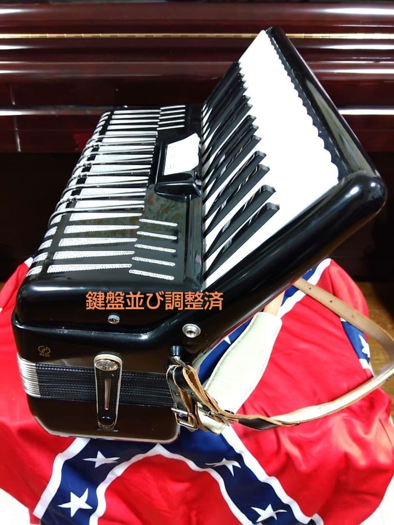 【即演奏可】YAMAHA YA-48アコーディオン独奏用高級モデル整備簡易調律済