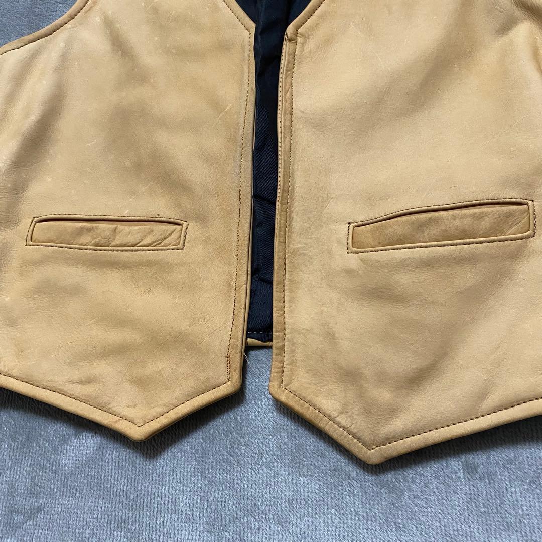 VANSON Leathers スウェードレザーベスト USA 製 タンカラー