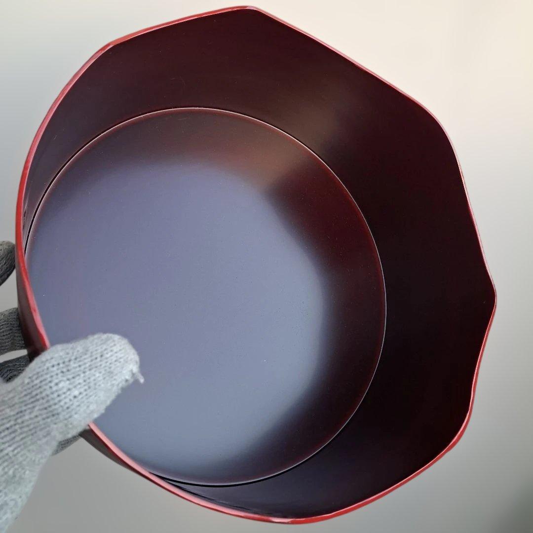 【茶道具　裏千家　千歳盆】天然天然　真塗　　長期保管品