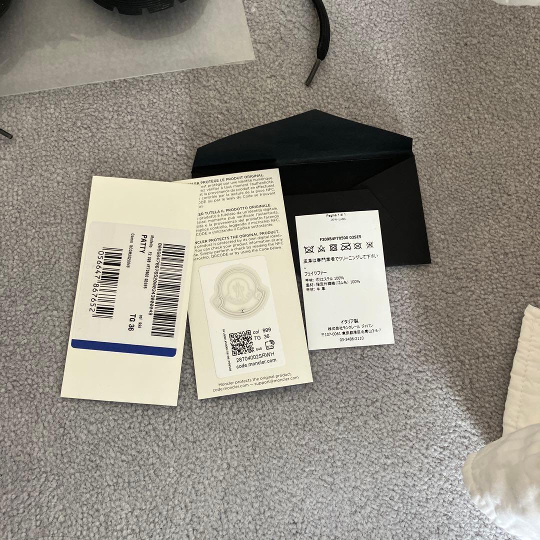 MONCLER モンクレール 23 PATTY ショートブーツ ファー　ブラック