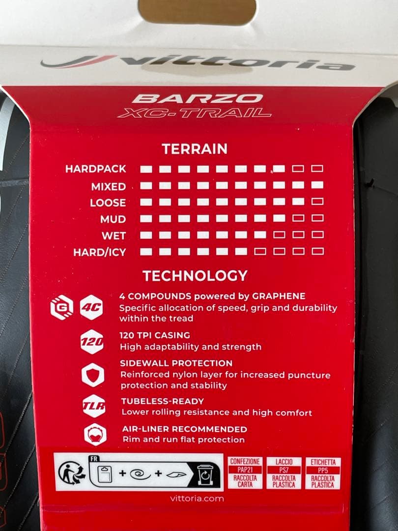 【未使用】Vittoria BARZO XC TNT 29x2.25 2本セット