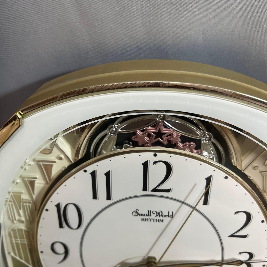 RYTHEM リズム スモールワールド 4MN513RH 壁掛け時計 オーバル型