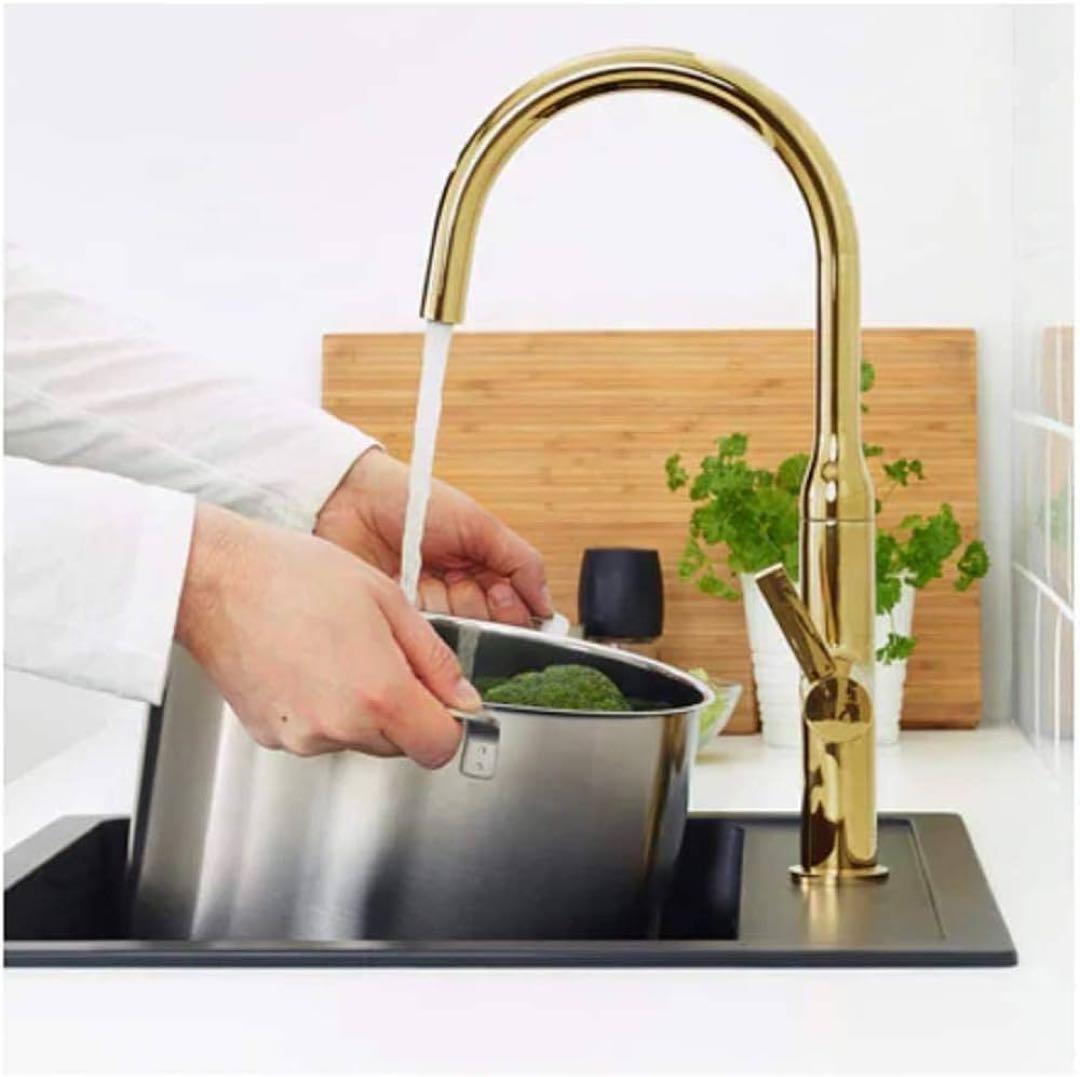 IKEA キッチン　混合水栓　ニーヴァトネット　新品未開封品　希少ゴールド　廃盤