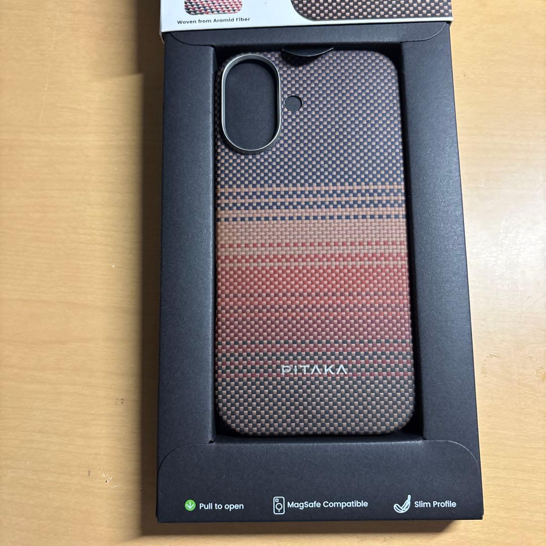 PITAKA iPhone16用ケースMagSafe対応超極薄・超軽量サンセット