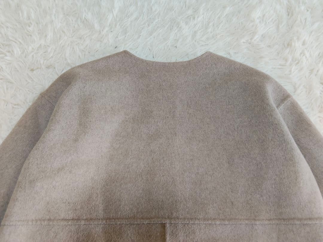 ★PA★インデヴィ　ハミルトンウールリバーノーカラーショートコート