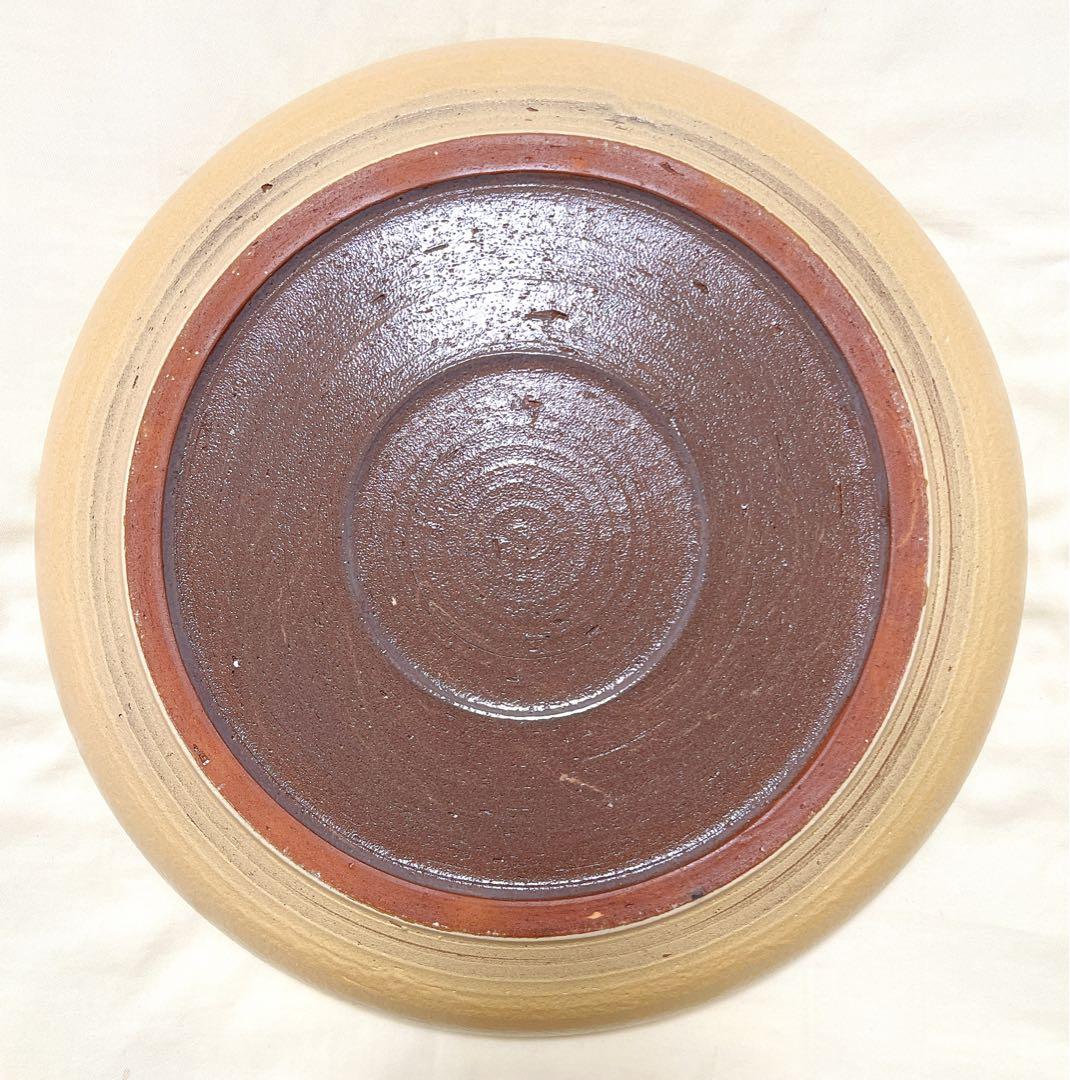 和平窯　故陶芸家　鎗田和平作　黄泥山法師紋皿　直径41cm超大皿　飾皿　希少品