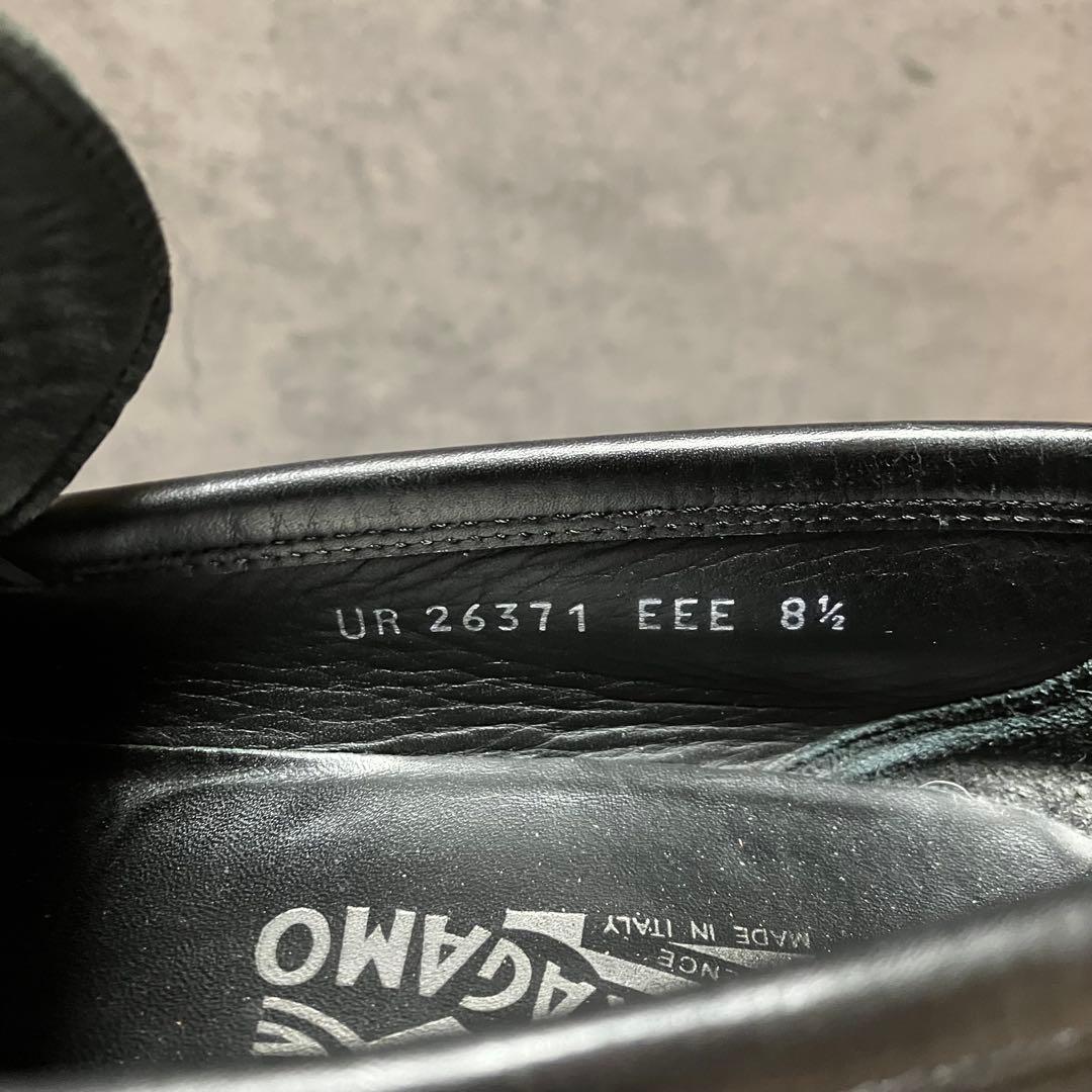 美品　フェラガモ　ローファー　スリッポン　ガンチーニ　ブラック　2198