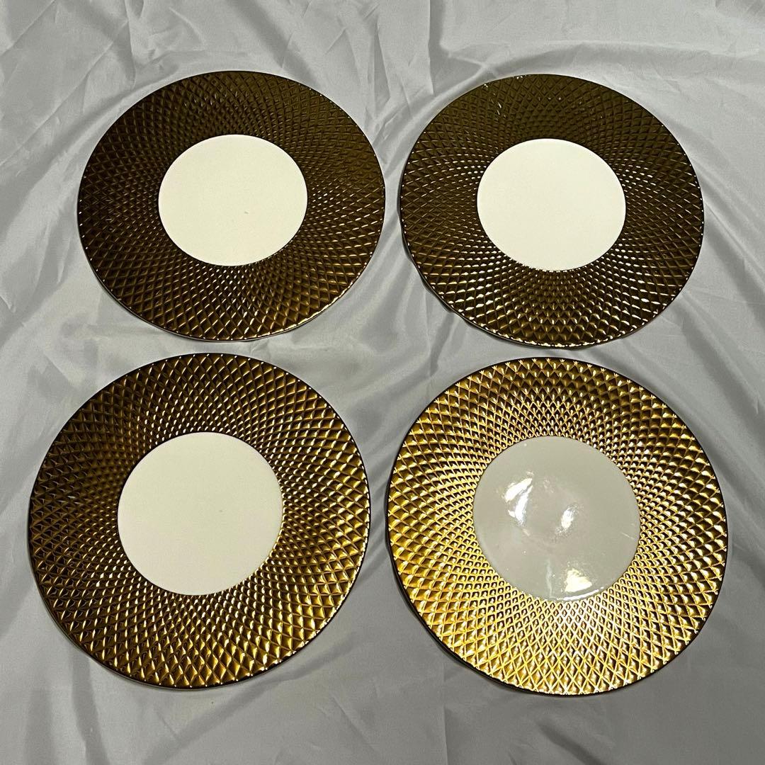 お皿 ルザーン コルレオニス ゴールド ４枚セット プレート 食器