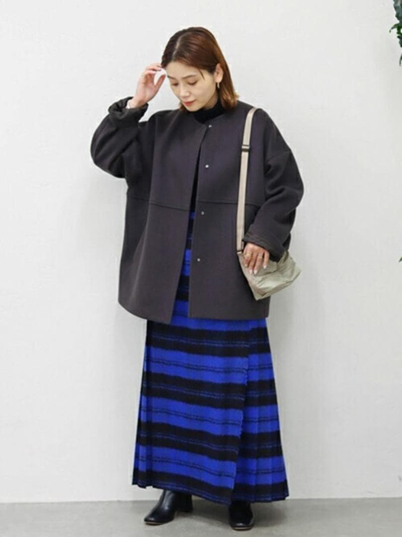 良品 ジャーナルスタンダード スーパー140ビーバーノーカラーショートコート