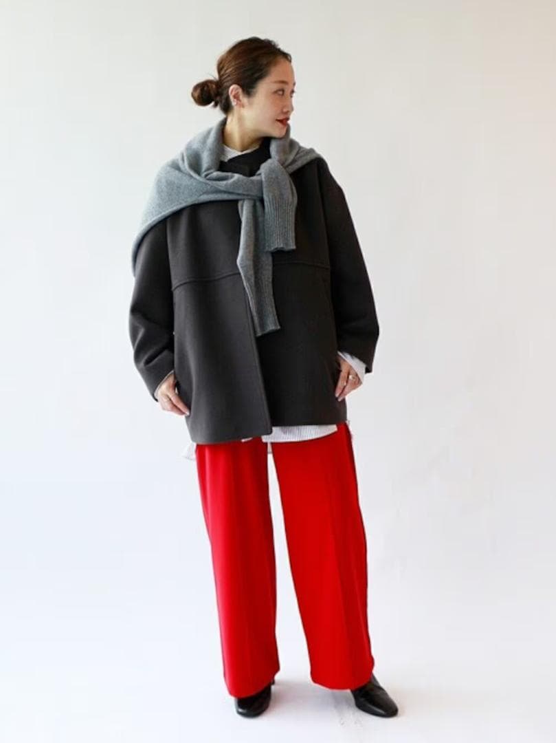 良品 ジャーナルスタンダード スーパー140ビーバーノーカラーショートコート