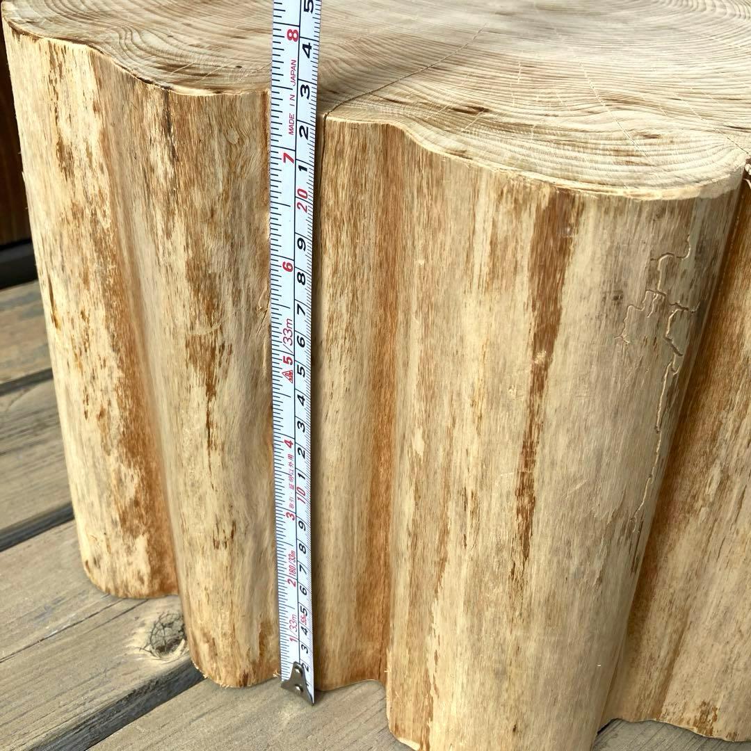 檜　スツール　特大　一点物　インテリア　ディスプレイ　ローテーブル　丸太　切り株
