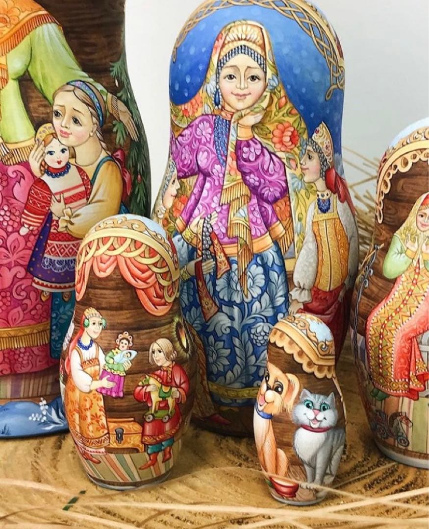 ロシア雑貨☆Icon マトリョーシカ(5P)クリスマスプレゼント