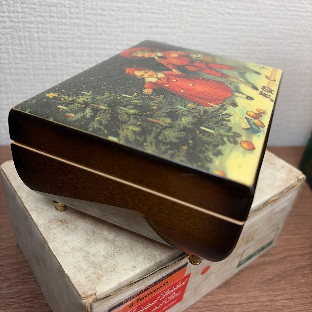 未使用品　ドイツ製　クリスマス　オルゴール　小物入れ