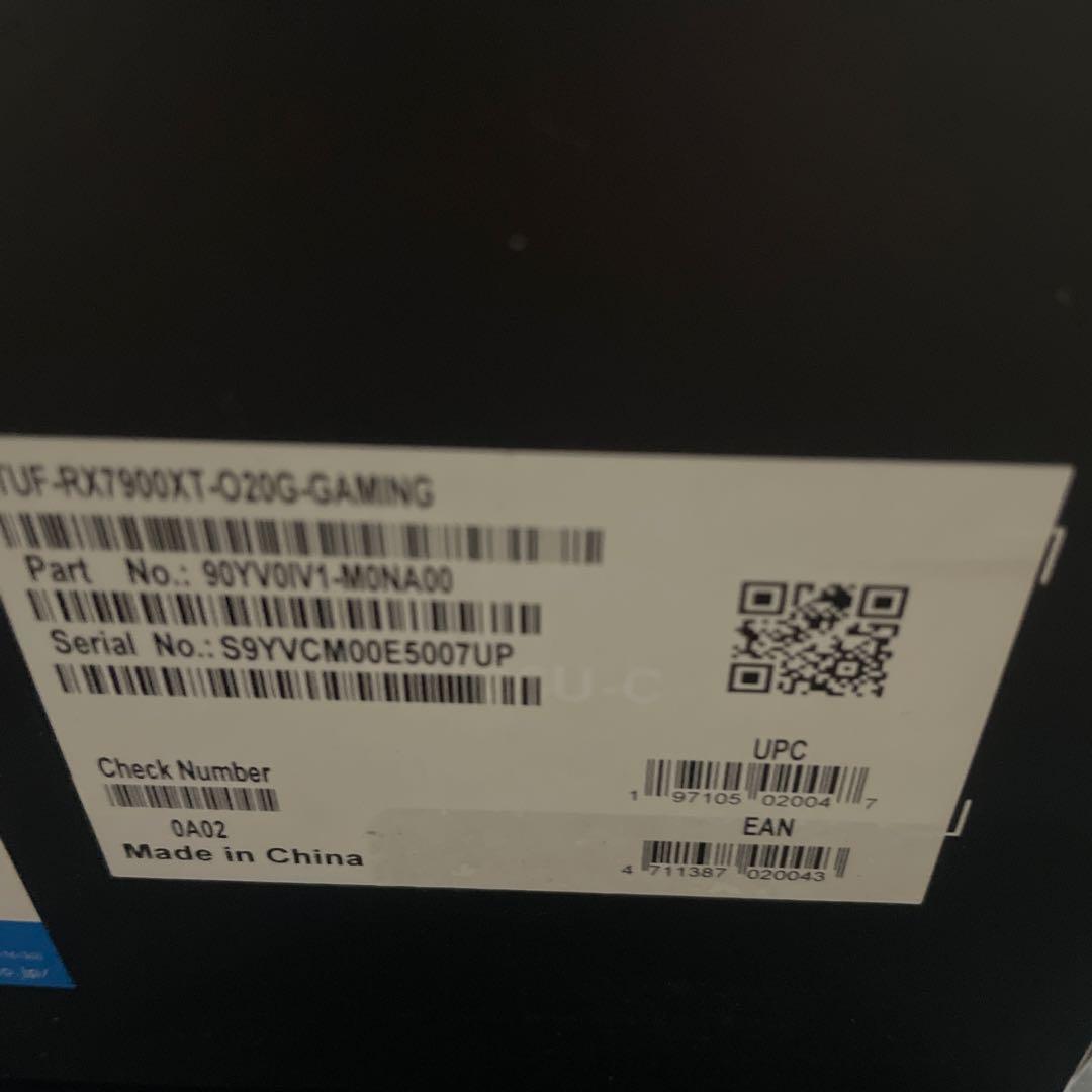 ASUS TUF GamingRadeon RX7900XTグラフィックスカード