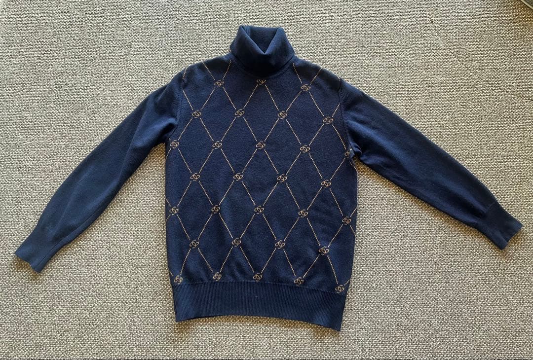 GUCCI カシミヤ100% タートルネック セーター　メンズS
